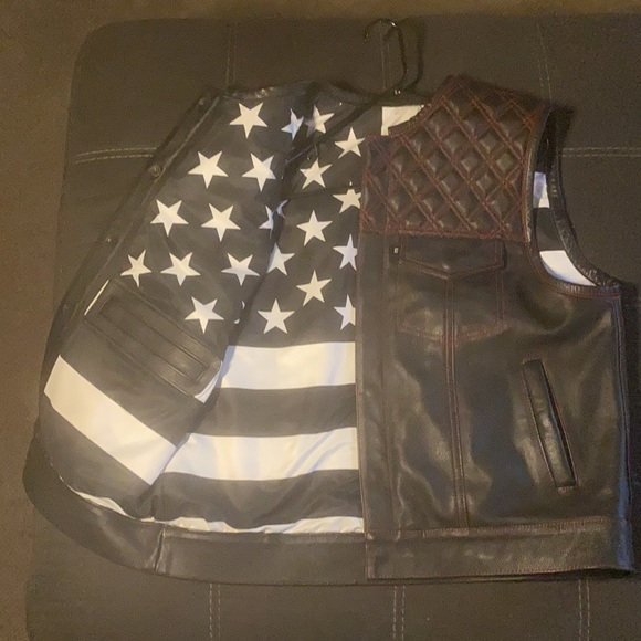2x Espinoza’s custom leather motorcycle vest. - Picture 3 of 7